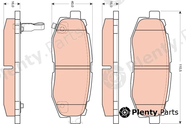 TRW GDB3442 — Brake Pad Set, disc brake