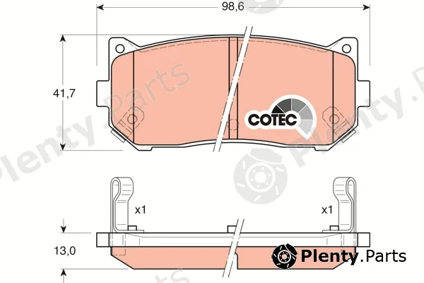 TRW GDB3203 — Brake Pad Set, disc brake COTEC