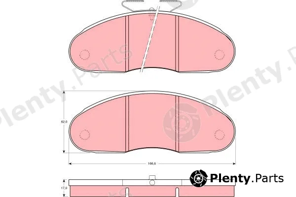TRW GDB827 — Brake Pad Set, disc brake