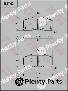 TRW GDB7020AT — Brake Pad Set, disc brake ATEC