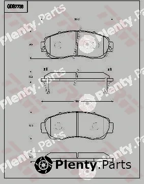 TRW GDB7738 — Brake Pad Set, disc brake