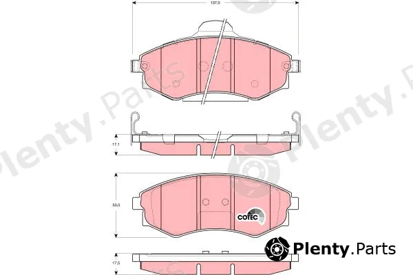 TRW GDB3256AT — Brake Pad Set, disc brake ATEC