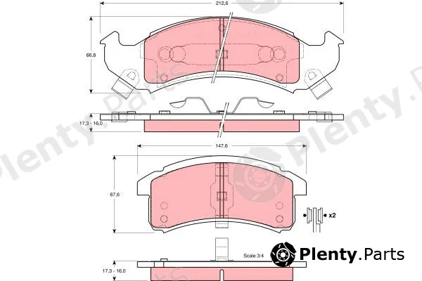 TRW GDB4054 — Brake Pad Set, disc brake