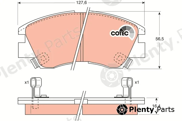 TRW GDB729 — Brake Pad Set, disc brake COTEC