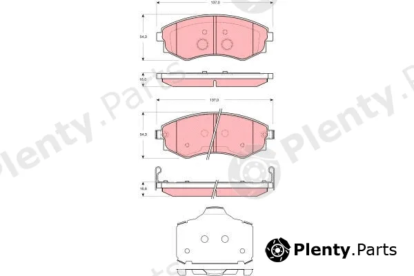 TRW GDB3365 — Brake Pad Set, disc brake