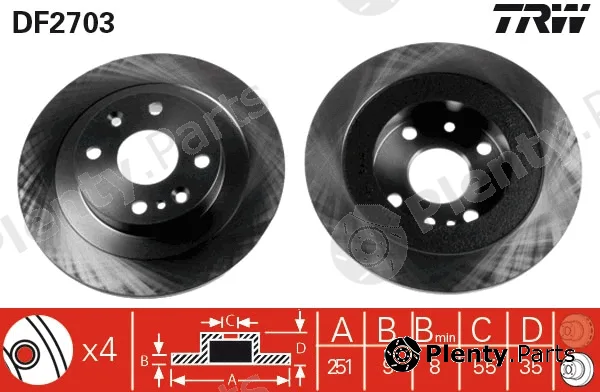 TRW DF2703 — Brake Disc