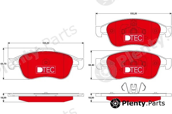 TRW GDB1789DTE — Brake Pad Set, disc brake DTEC COTEC