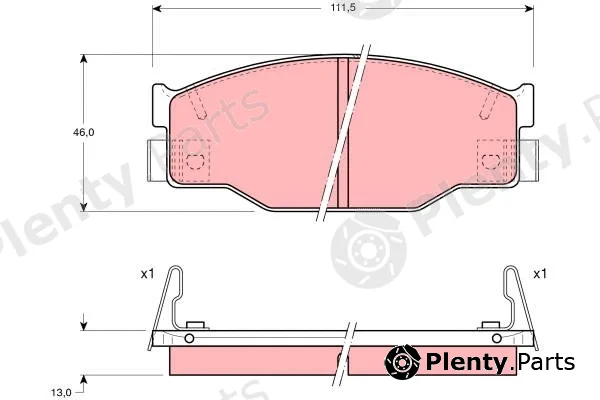 TRW GDB935 — Brake Pad Set, disc brake