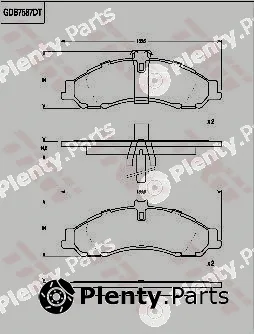 TRW GDB7587 — Brake Pad Set, disc brake COTEC