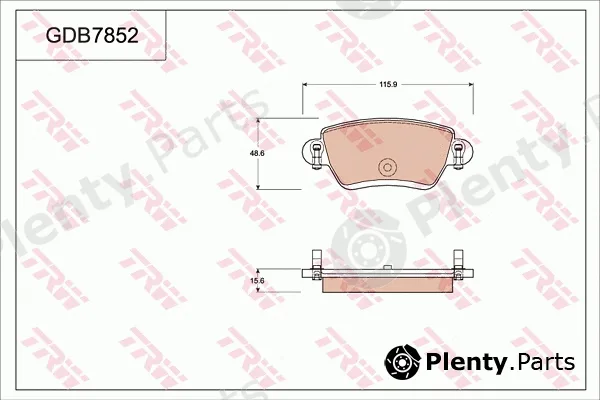 TRW GDB7852 — Brake Pad Set, disc brake