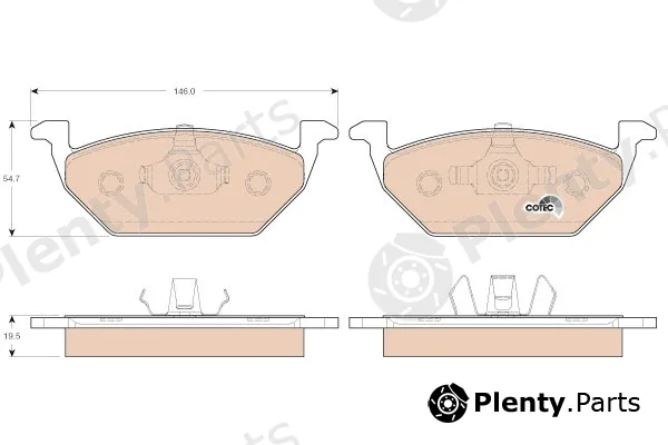 TRW GDB1984 — Brake Pad Set, disc brake COTEC