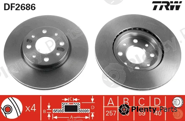 TRW DF2686 — Brake Disc