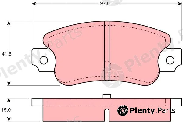 TRW GDB135 — Brake Pad Set, disc brake