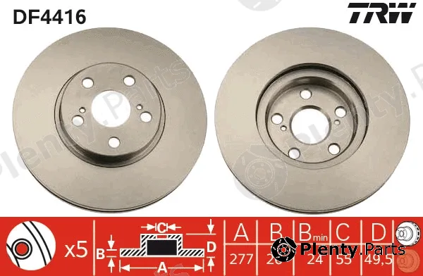 TRW DF4416 — Brake Disc