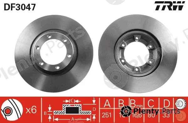 TRW DF3047 — Brake Disc
