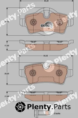 TRW GDB1766 — Brake Pad Set, disc brake COTEC