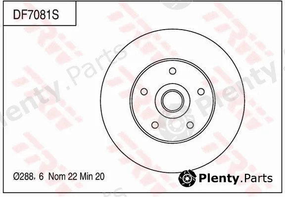 TRW DF7081S — Brake Disc