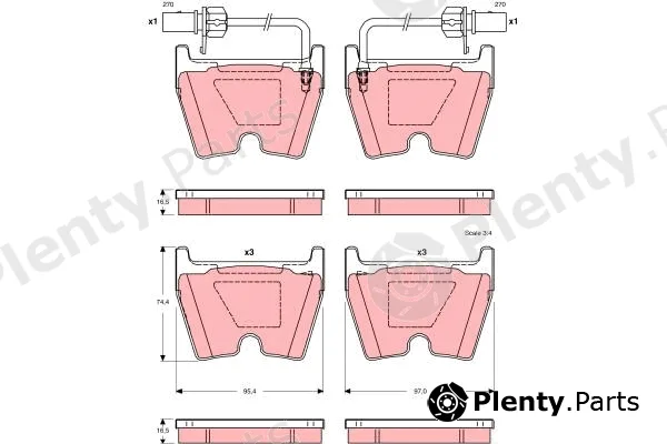 TRW GDB1507 — Brake Pad Set, disc brake