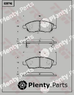 TRW GDB7742 — Brake Pad Set, disc brake