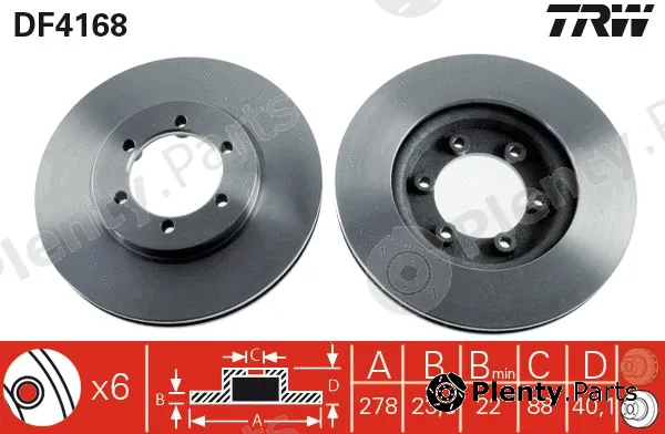 TRW DF4168 — Brake Disc