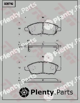 TRW GDB7742AT — Brake Pad Set, disc brake ATEC