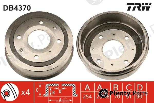 TRW DB4370 — Brake Drum