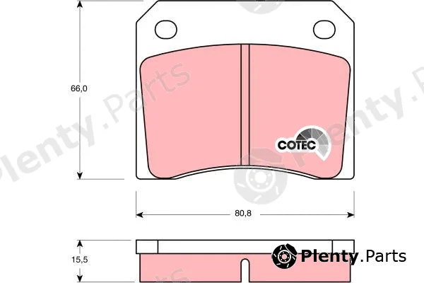 TRW GDB557 — Brake Pad Set, disc brake COTEC