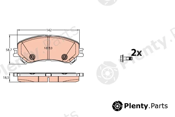 TRW GDB2152 — Brake Pad Set, disc brake