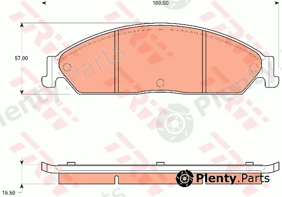 TRW GDB7633DT — Brake Pad Set, disc brake DTEC COTEC