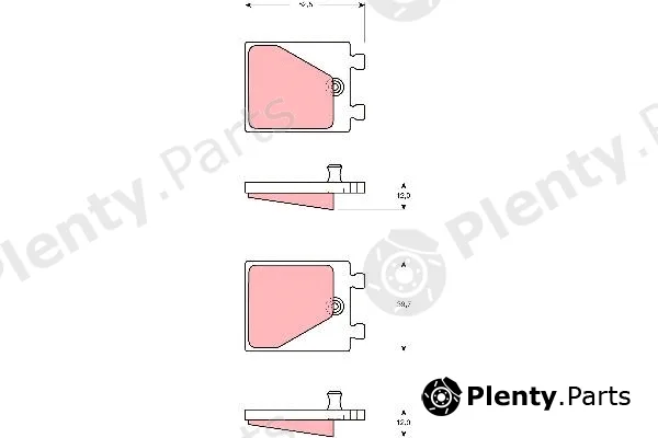 TRW GDB563 — Brake Pad Set, disc parking brake