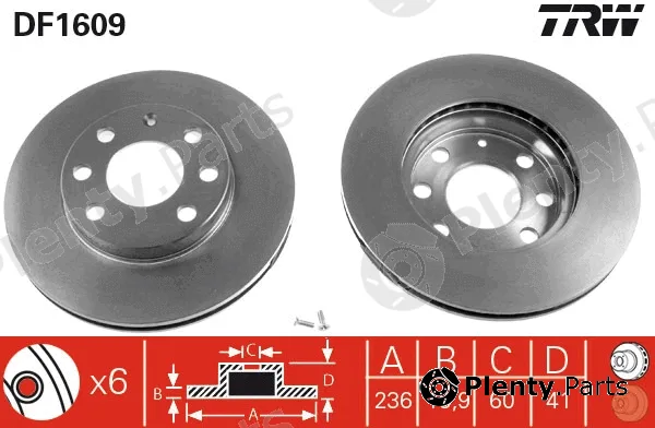 TRW DF1609 — Brake Disc
