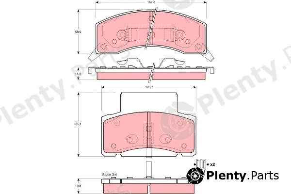 TRW GDB4066 — Brake Pad Set, disc brake