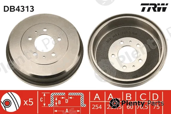 TRW DB4313 — Brake Drum