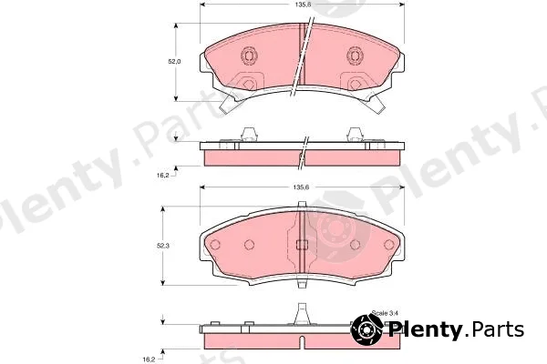TRW GDB4030 — Brake Pad Set, disc brake