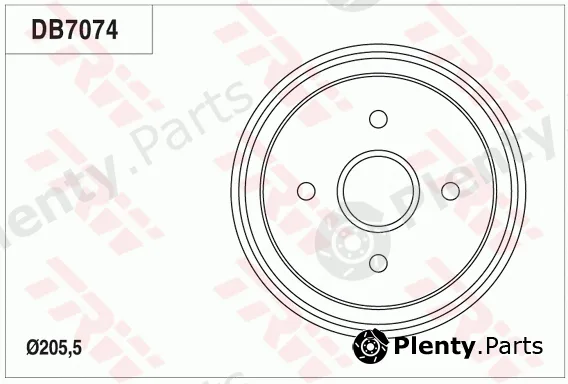 TRW DB7074 — Brake Drum