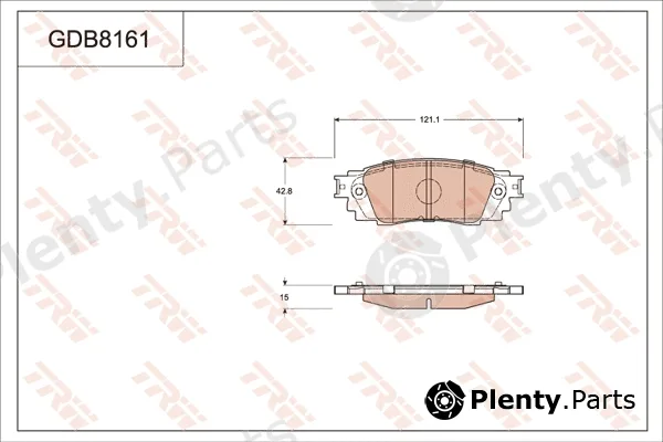 TRW GDB8161 — Brake Pad Set, disc brake