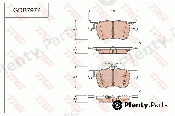 TRW GDB7972AT — Brake Pad Set, disc brake ATEC