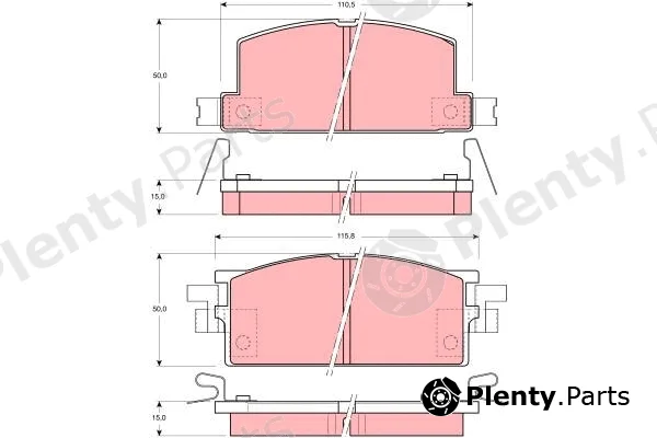TRW GDB780 — Brake Pad Set, disc brake