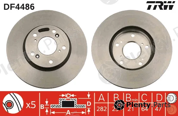 TRW DF4486 — Brake Disc