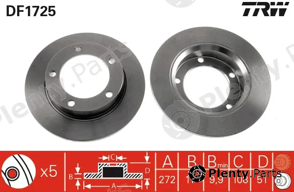 TRW DF1725 — Brake Disc