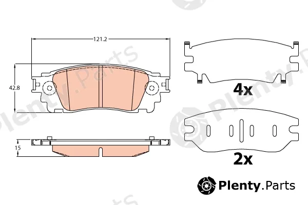 TRW GDB4459DT — Brake Pad Set, disc brake DTEC COTEC