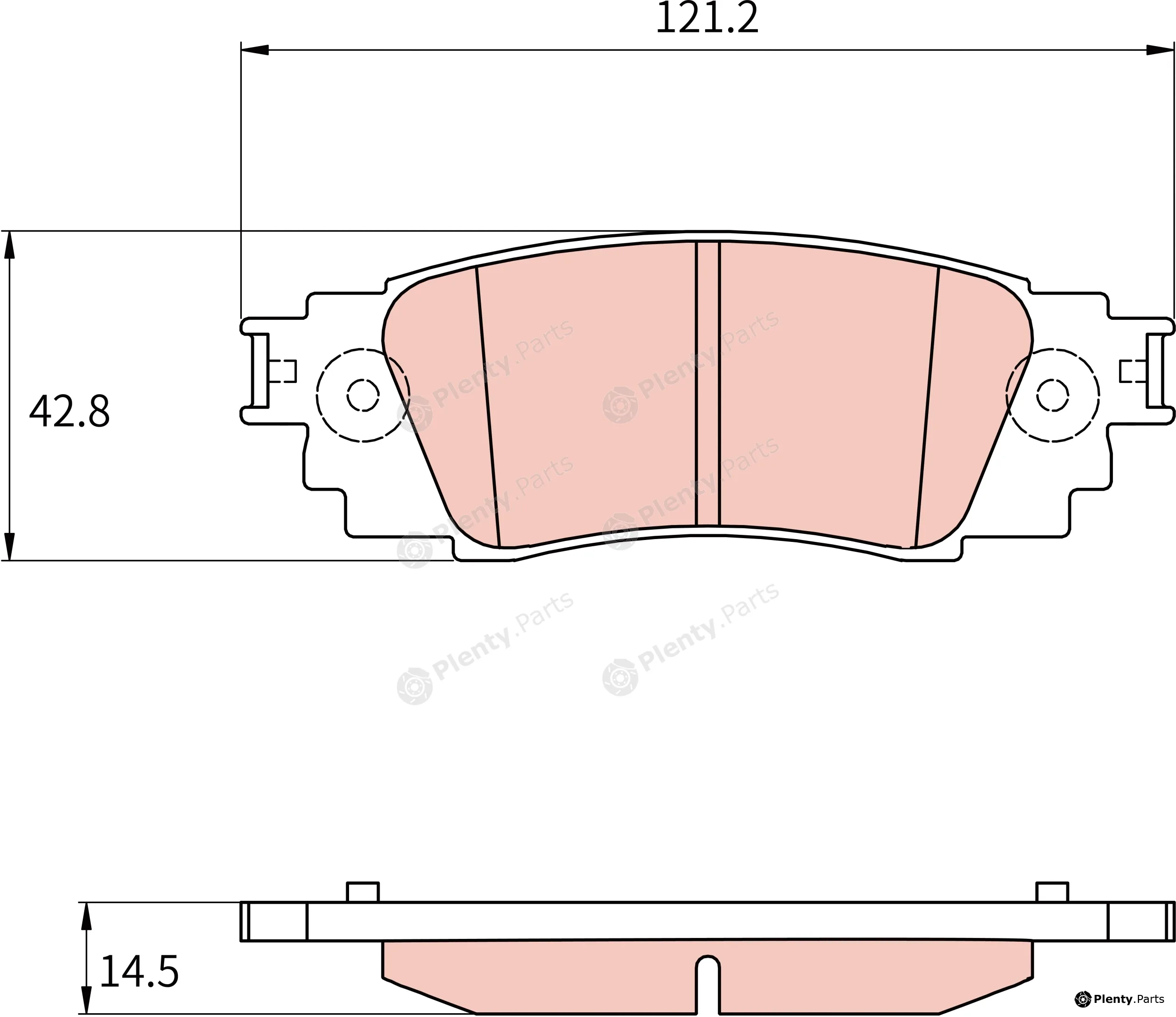 TRW GDB8968AT — Brake Pad Set, disc brake