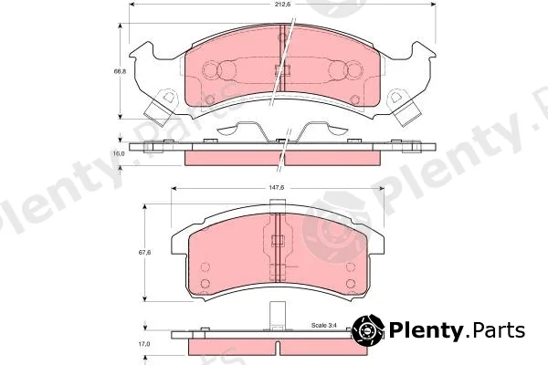 TRW GDB4000 — Brake Pad Set, disc brake