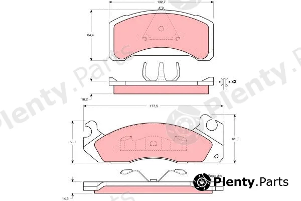 TRW GDB4046 — Brake Pad Set, disc brake