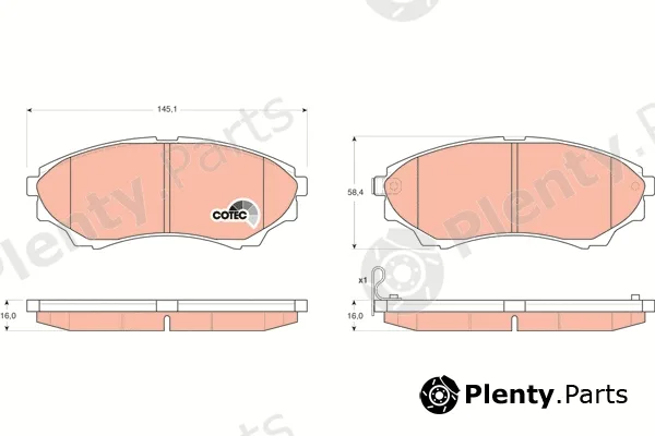 TRW GDB3403 — Brake Pad Set, disc brake COTEC