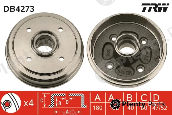 TRW DB4273 — Brake Drum