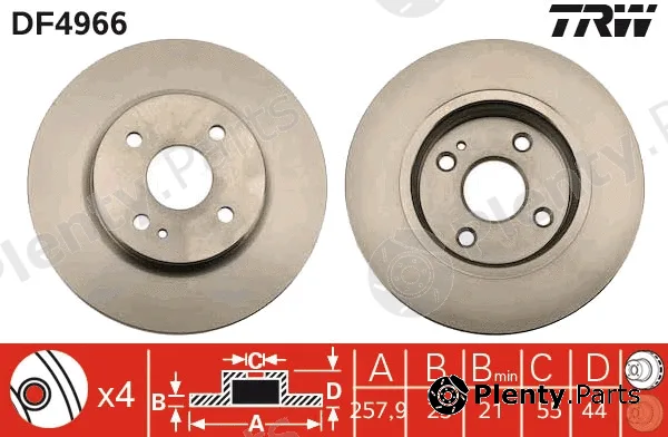 TRW DF4966 — Brake Disc