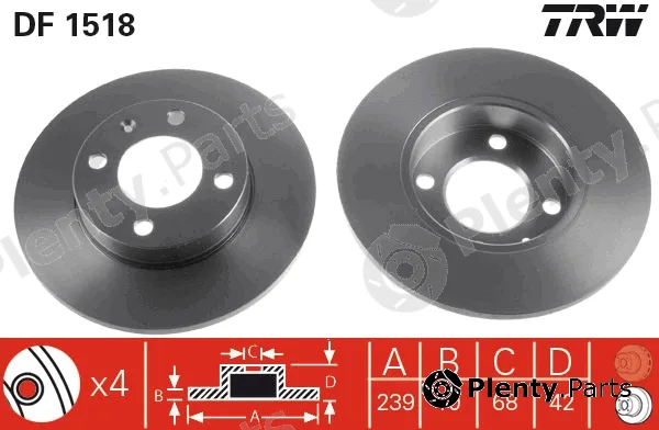 TRW DF1518 — Brake Disc