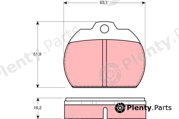 TRW GDB591 — Brake Pad Set, disc brake
