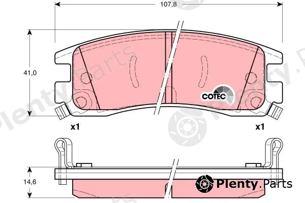 TRW GDB1309DT — Brake Pad Set, disc brake DTEC COTEC